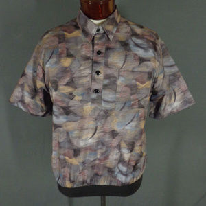 Fulton Street Shirt Works Banded Abstract Polo  XL